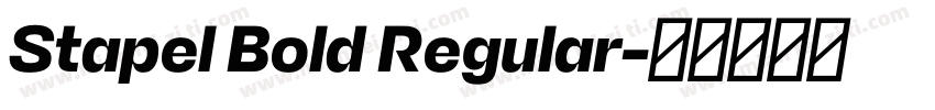 Stapel Bold Regular字体转换